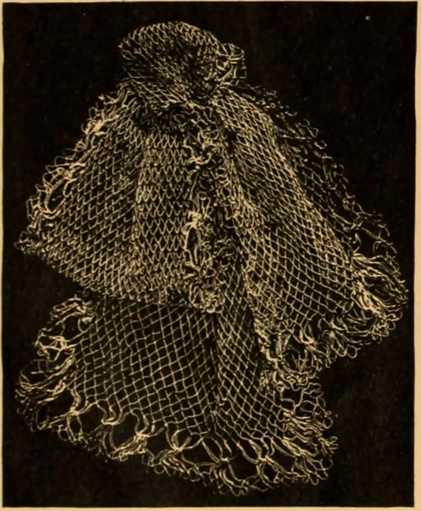 An illustration from Tatting and netting, 1895, leaf 140
