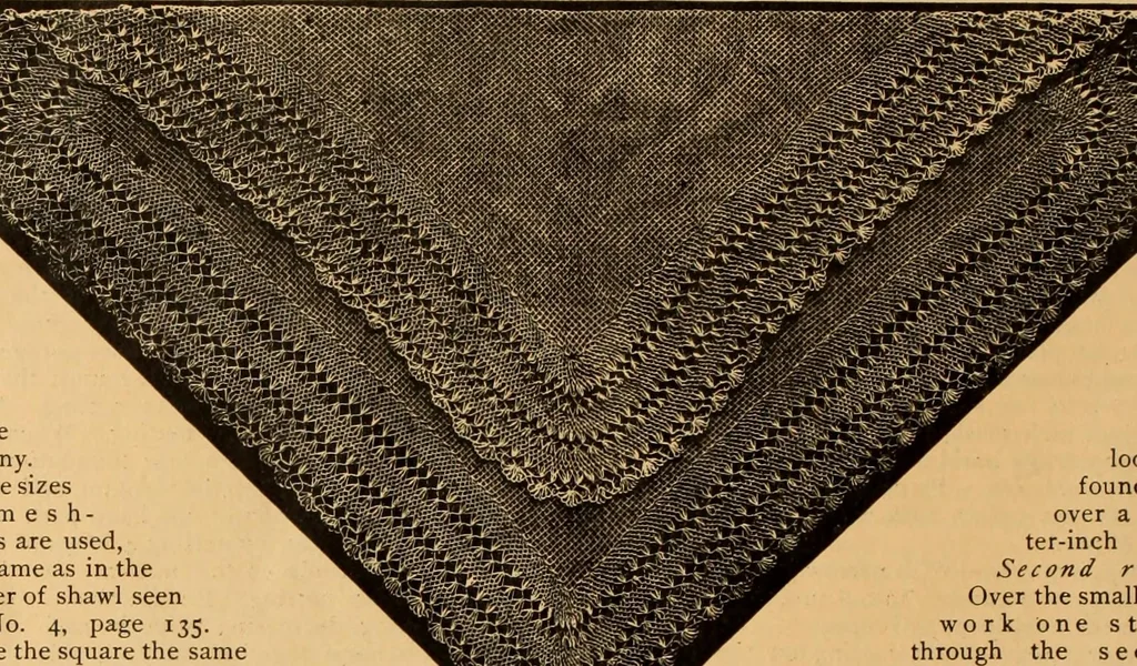 An illustration from Tatting and netting, 1895, leaf 143