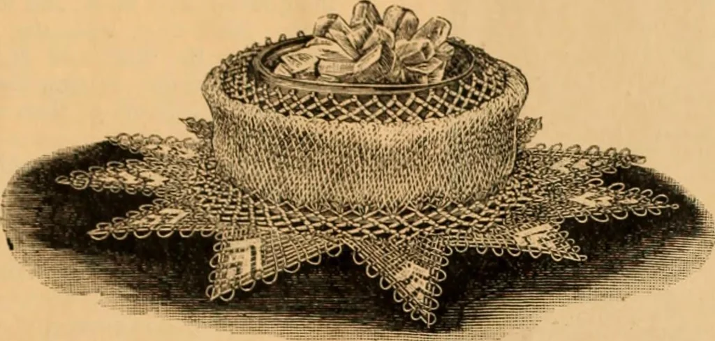 An illustration from Tatting and netting, 1895, leaf 146