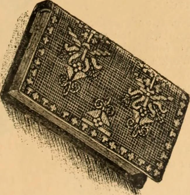 An illustration from Tatting and netting, 1895, leaf 148