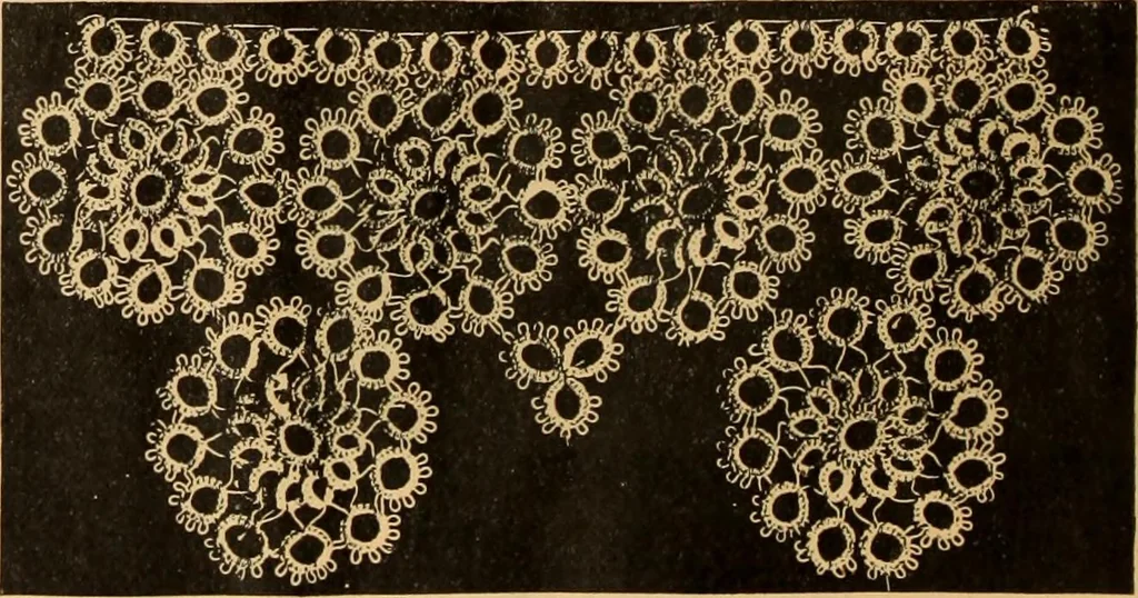 An illustration from Tatting and netting, 1895, leaf 15