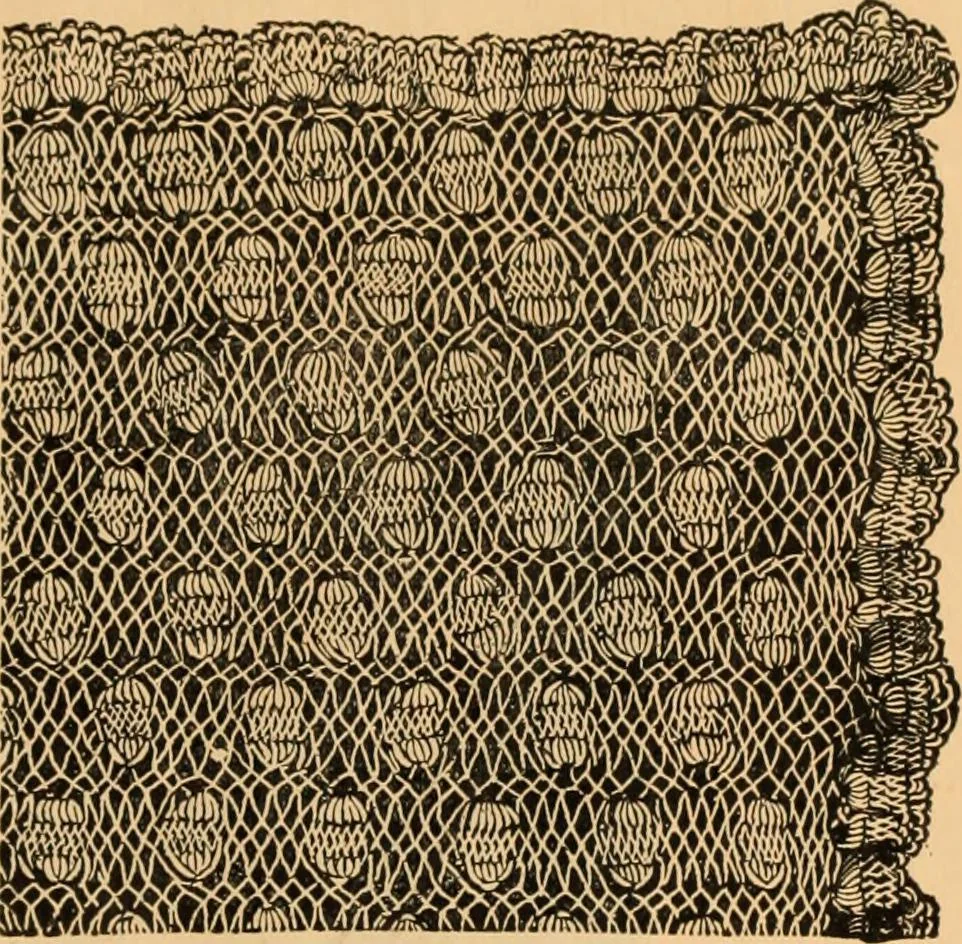 An illustration from Tatting and netting, 1895, leaf 150