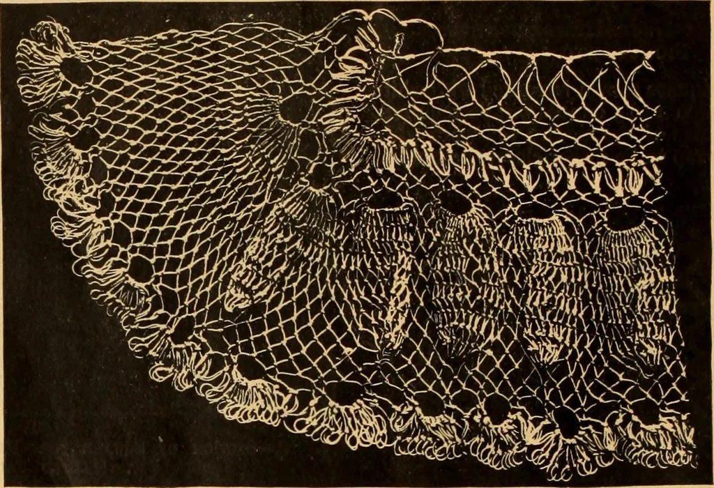 An illustration from Tatting and netting, 1895, leaf 151