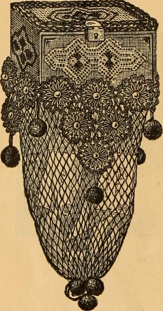 An illustration from Tatting and netting, 1895, leaf 153