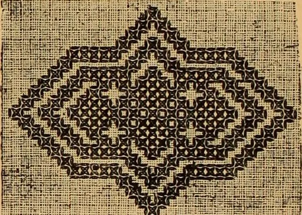 An illustration from Tatting and netting, 1895, leaf 153