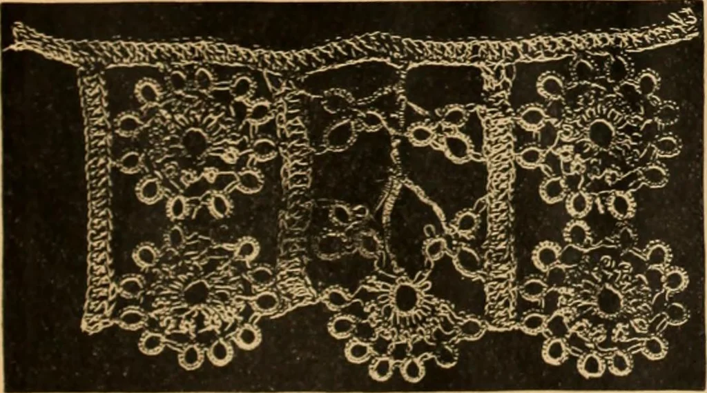 An illustration from Tatting and netting, 1895, leaf 16