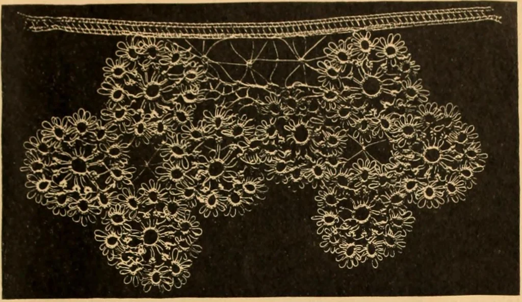 An illustration from Tatting and netting, 1895, leaf 18