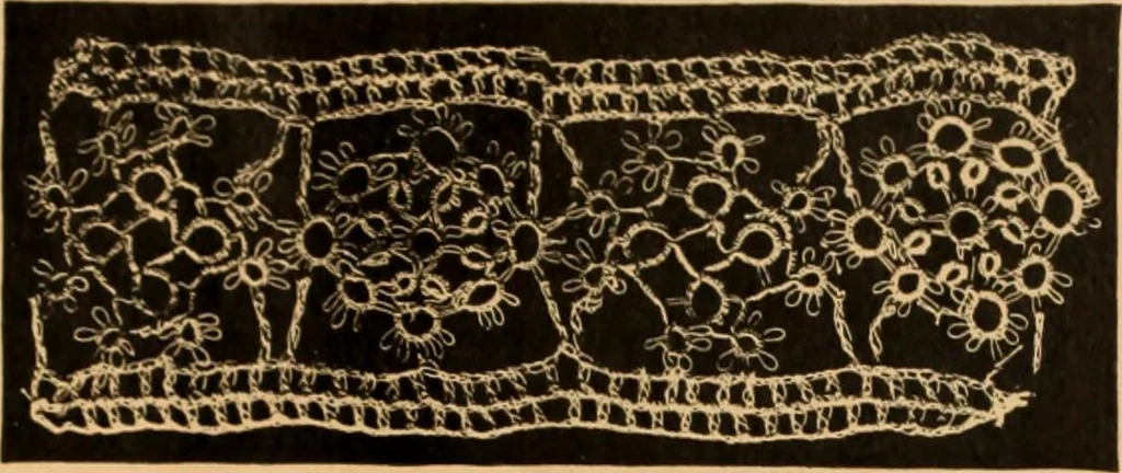 An illustration from Tatting and netting, 1895, leaf 20
