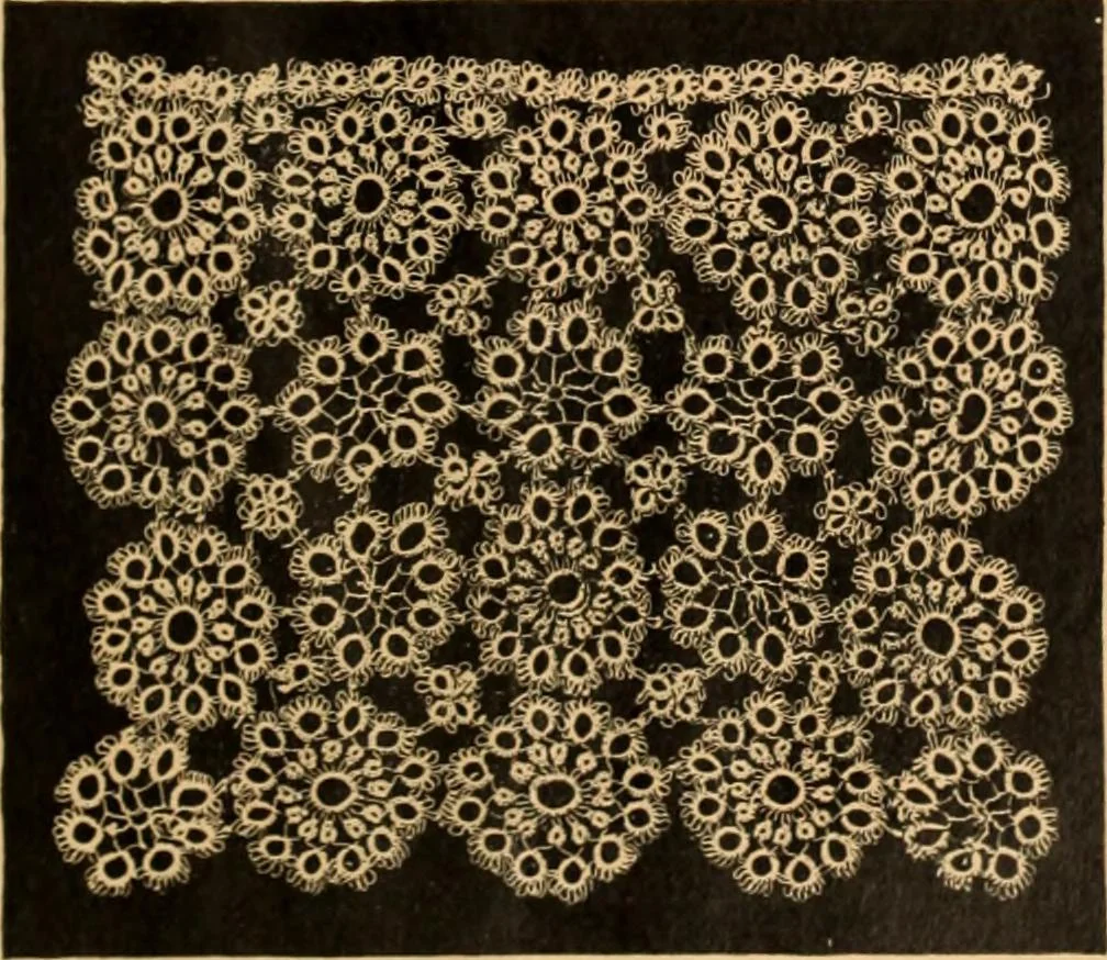 An illustration from Tatting and netting, 1895, leaf 20