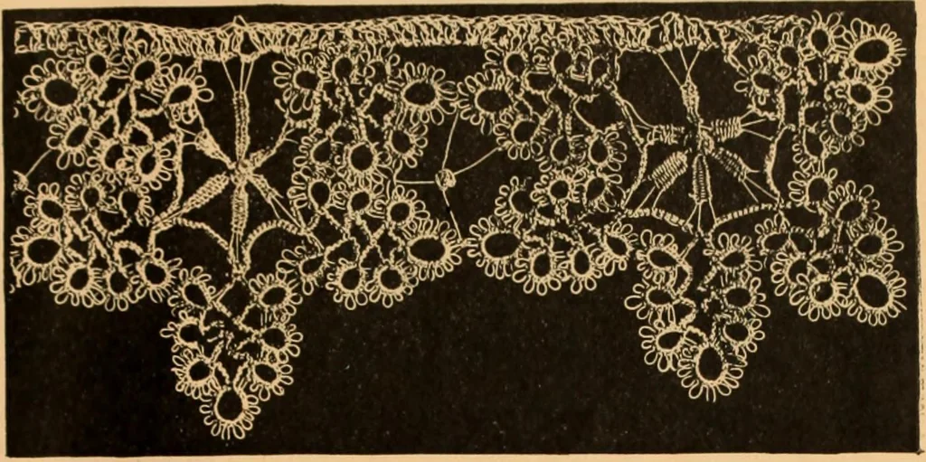 An illustration from Tatting and netting, 1895, leaf 22