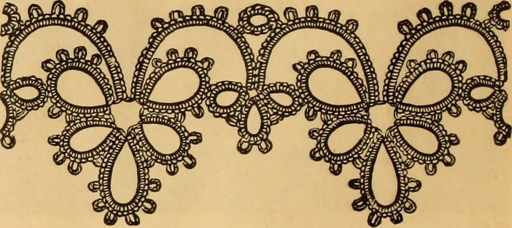 An illustration from Tatting and netting, 1895, leaf 23