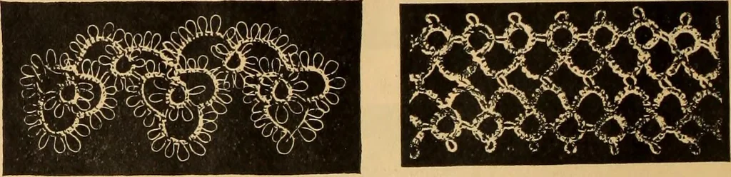 An illustration from Tatting and netting, 1895, leaf 25