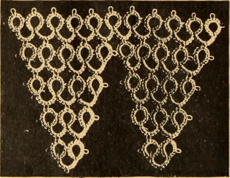 An illustration from Tatting and netting, 1895, leaf 27