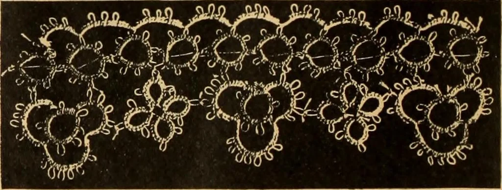 An illustration from Tatting and netting, 1895, leaf 29