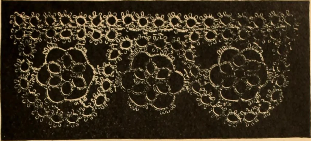 An illustration from Tatting and netting, 1895, leaf 30
