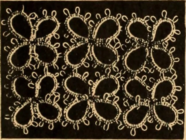 An illustration from Tatting and netting, 1895, leaf 30