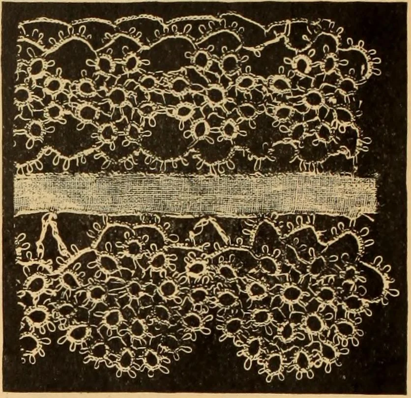 An illustration from Tatting and netting, 1895, leaf 31