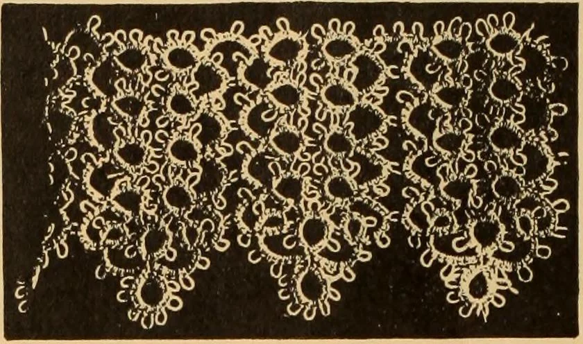 An illustration from Tatting and netting, 1895, leaf 33