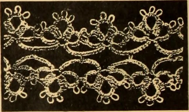 An illustration from Tatting and netting, 1895, leaf 35