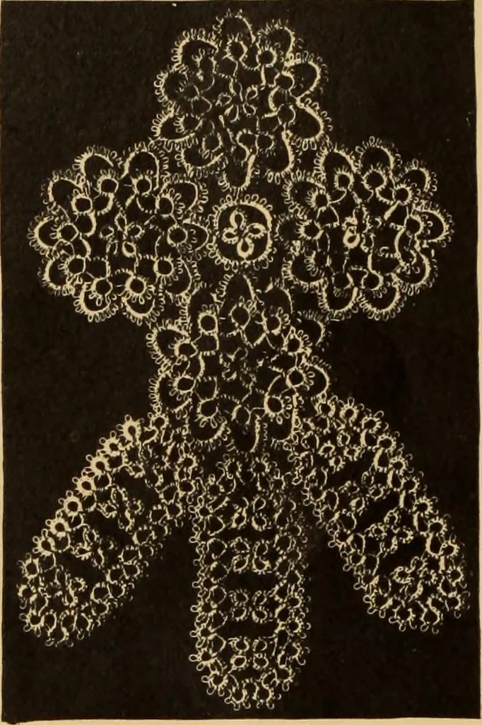 An illustration from Tatting and netting, 1895, leaf 41