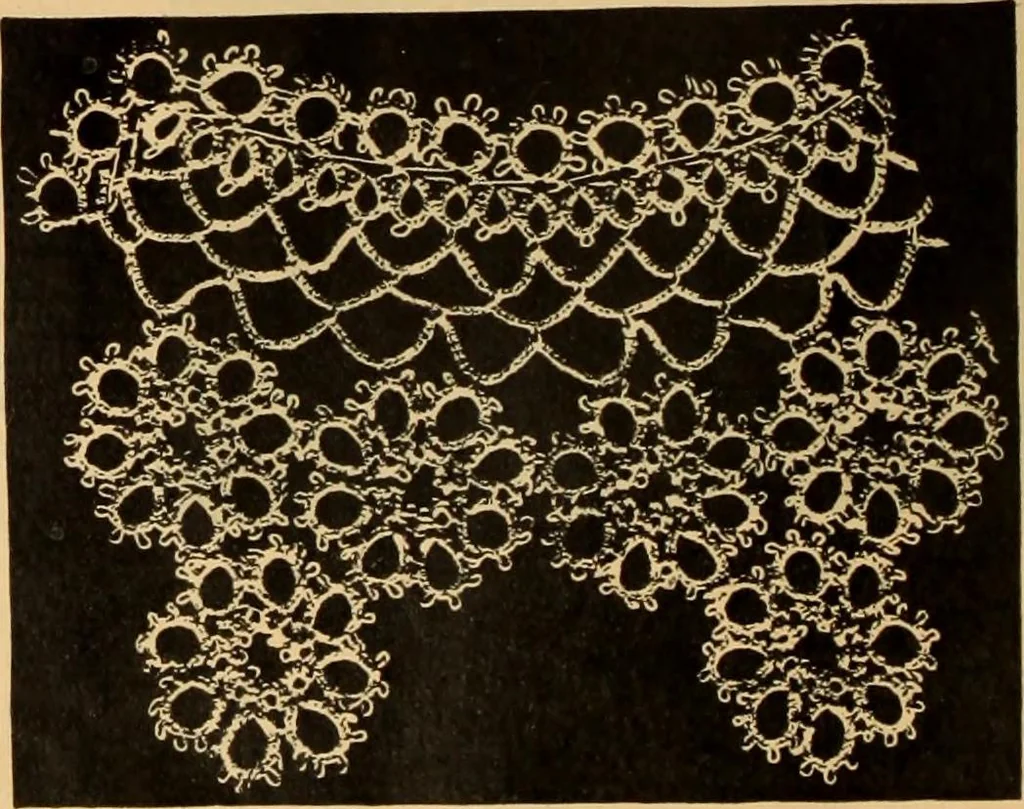 An illustration from Tatting and netting, 1895, leaf 41