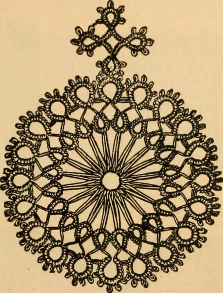 An illustration from Tatting and netting, 1895, leaf 42