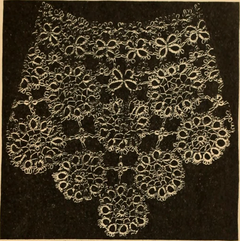 An illustration from Tatting and netting, 1895, leaf 44