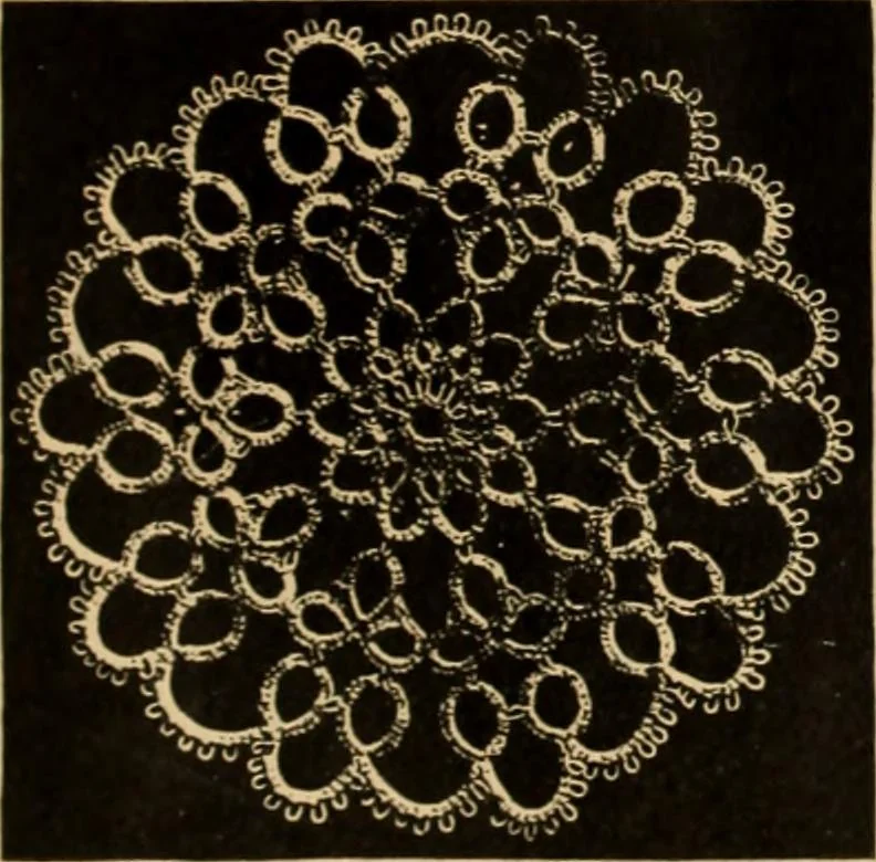 An illustration from Tatting and netting, 1895, leaf 46