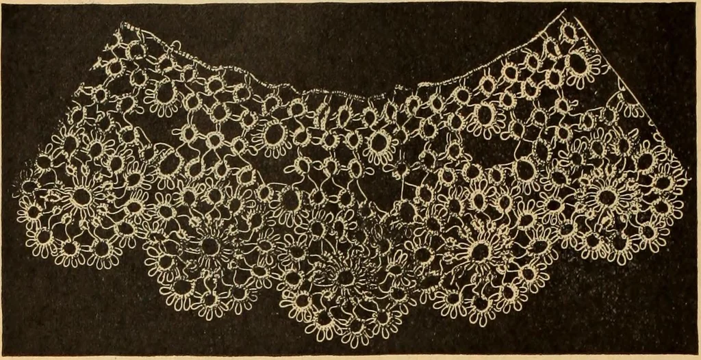 An illustration from Tatting and netting, 1895, leaf 47