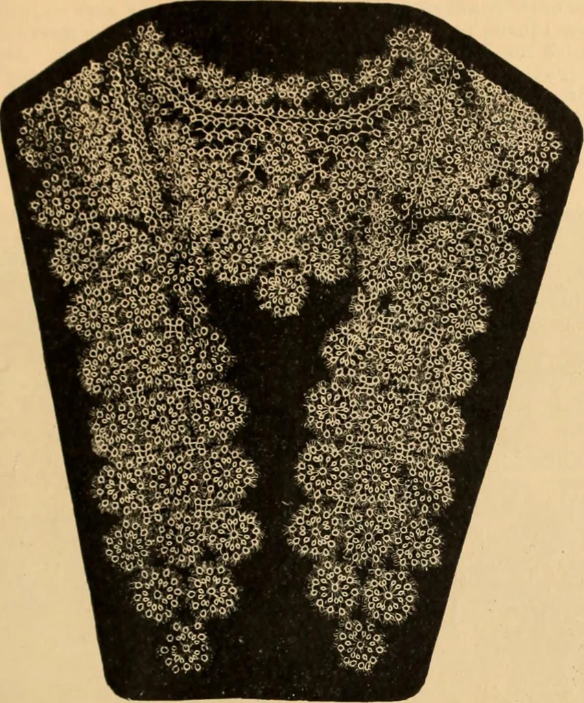 An illustration from Tatting and netting, 1895, leaf 48