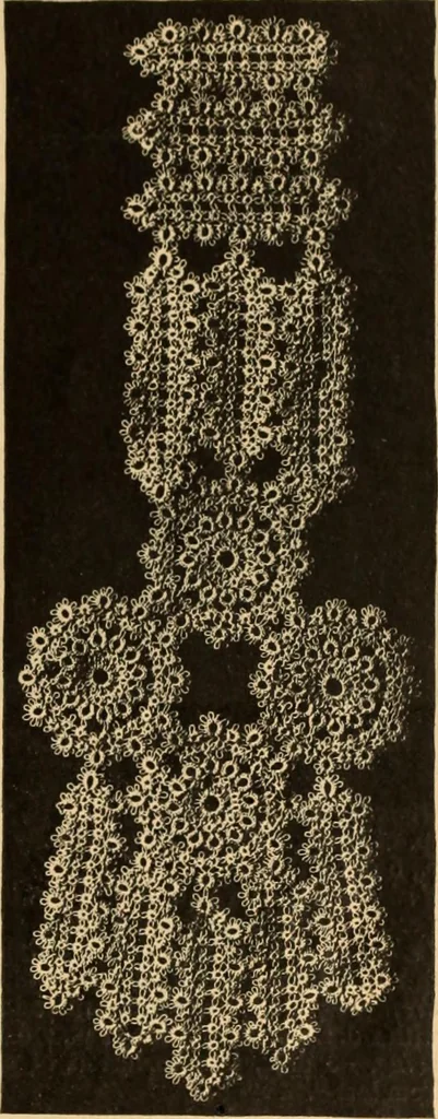 An illustration from Tatting and netting, 1895, leaf 52