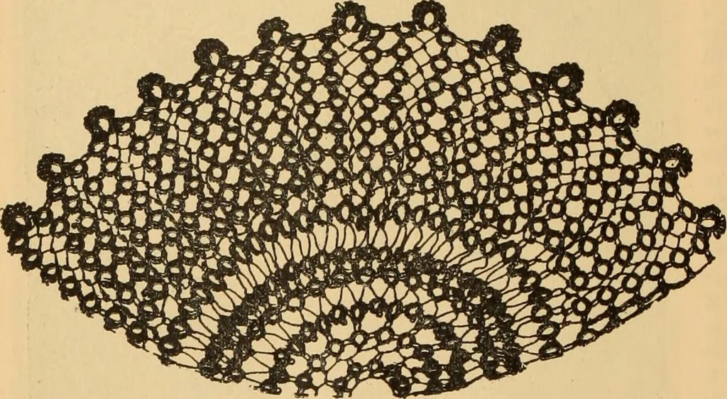 An illustration from Tatting and netting, 1895, leaf 57