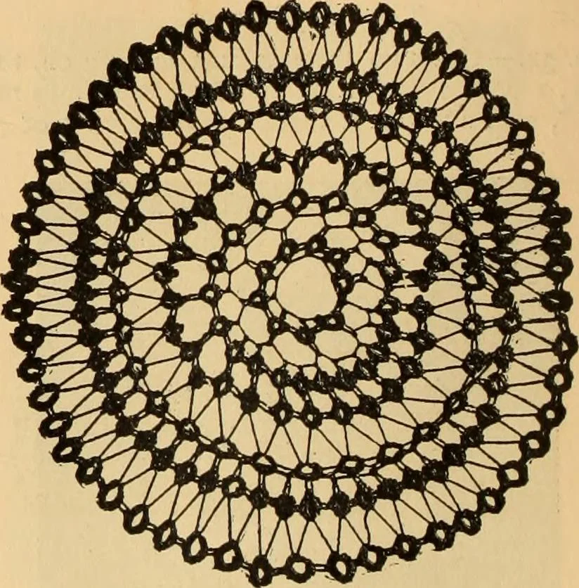 An illustration from Tatting and netting, 1895, leaf 57
