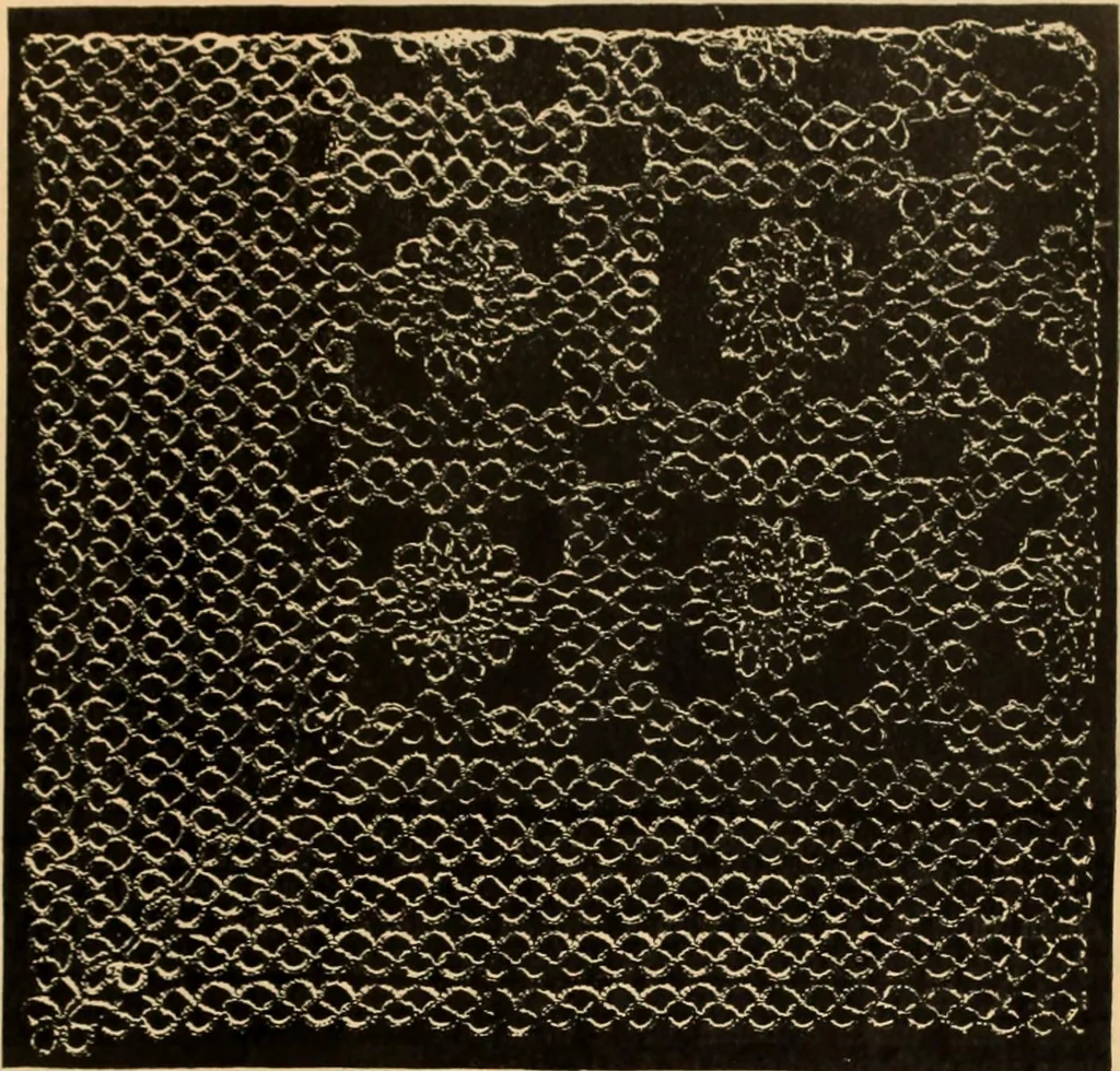 An illustration from Tatting and netting, 1895, leaf 70