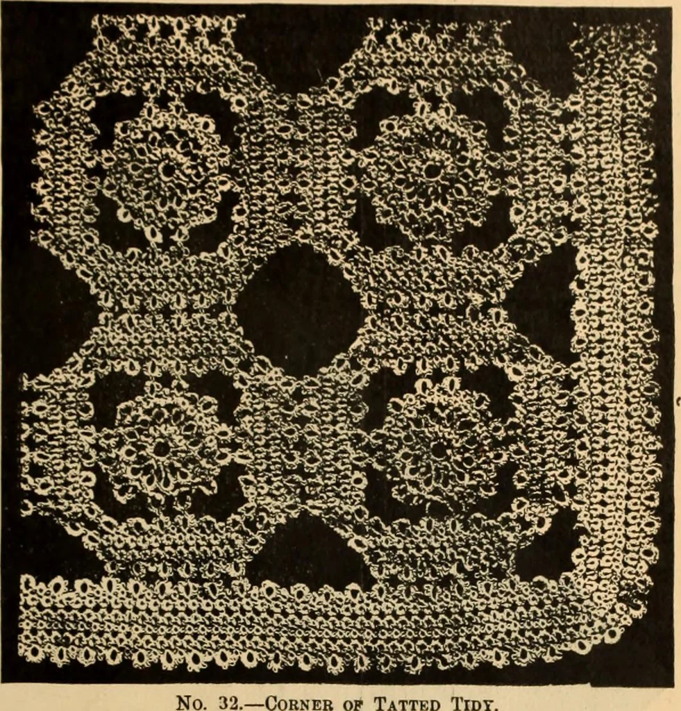 An illustration from Tatting and netting, 1895, leaf 78
