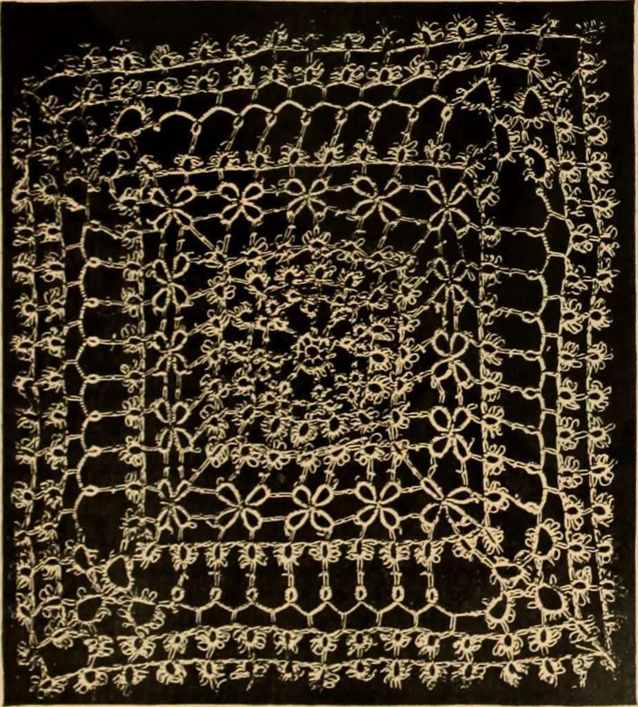An illustration from Tatting and netting, 1895, leaf 78