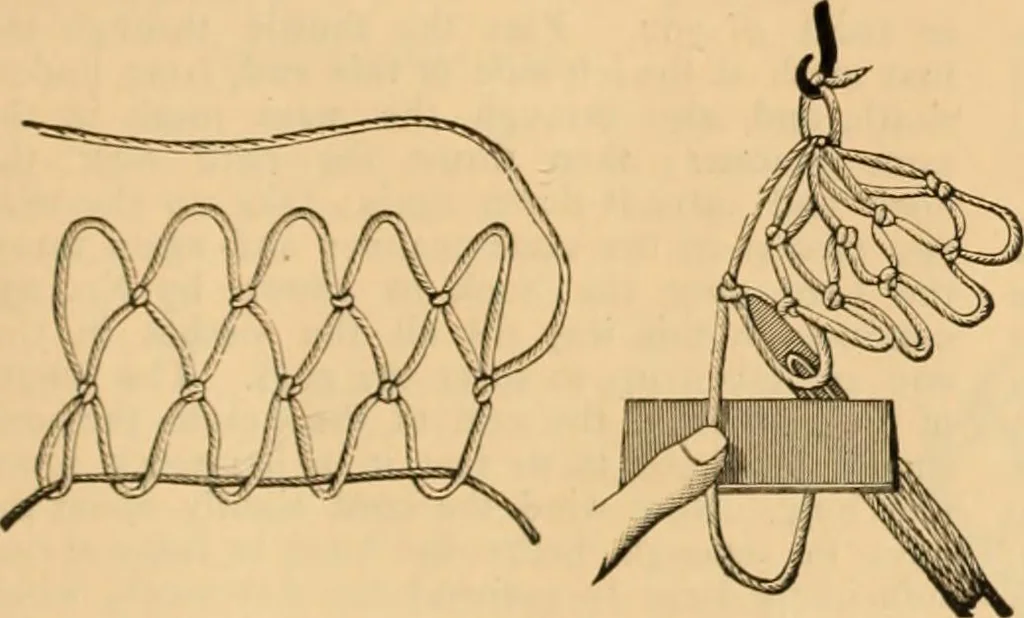 An illustration from Tatting and netting, 1895, leaf 82