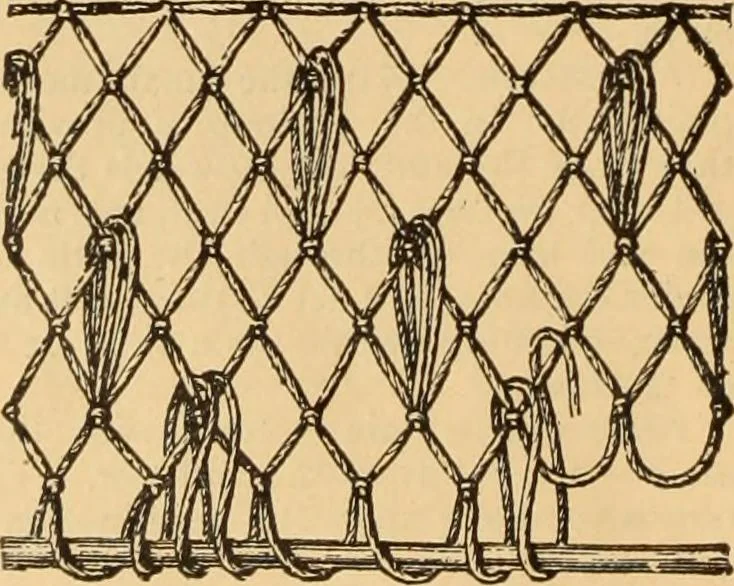 An illustration from Tatting and netting, 1895, leaf 95