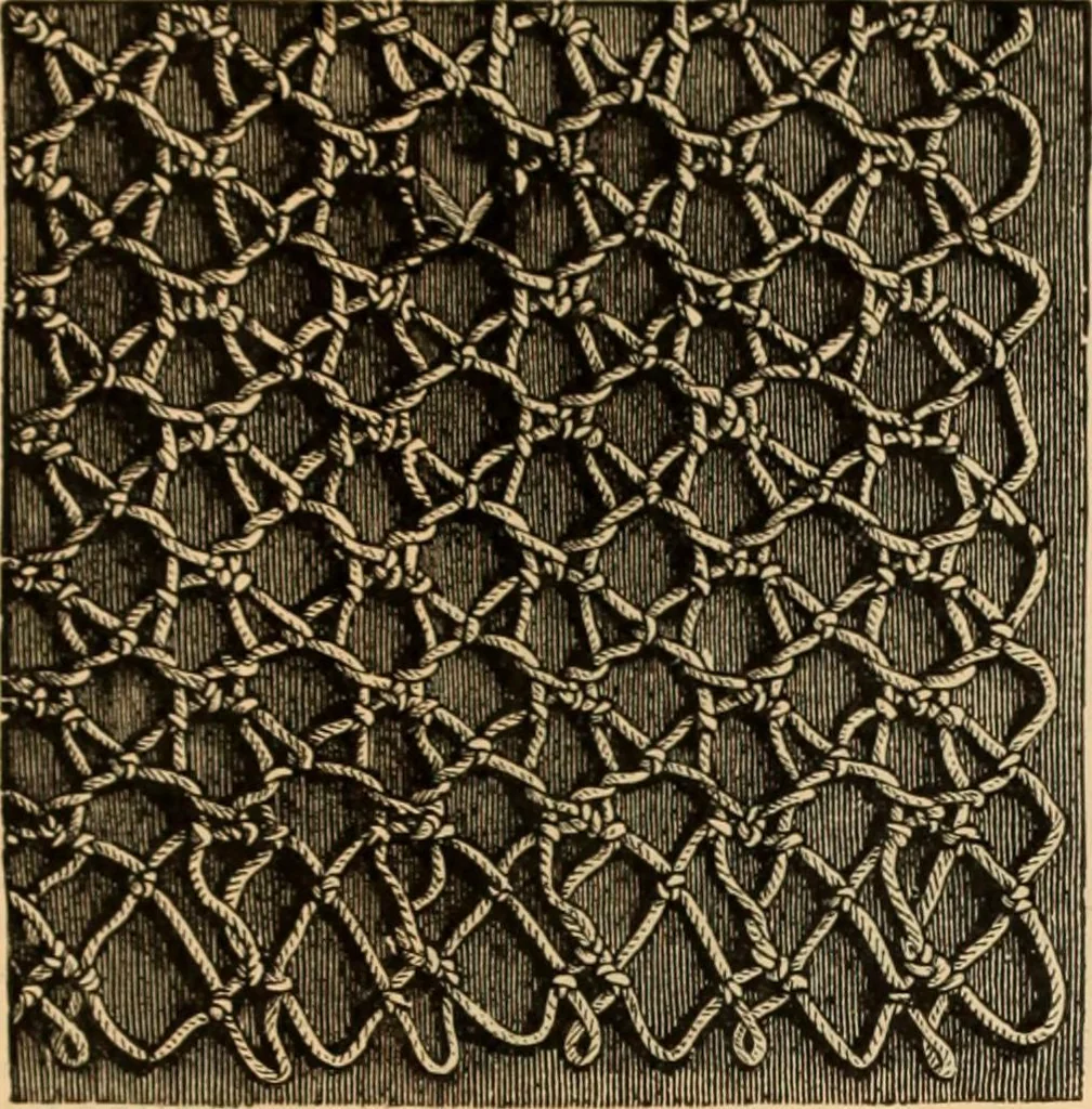 An illustration from Tatting and netting, 1895, leaf 96