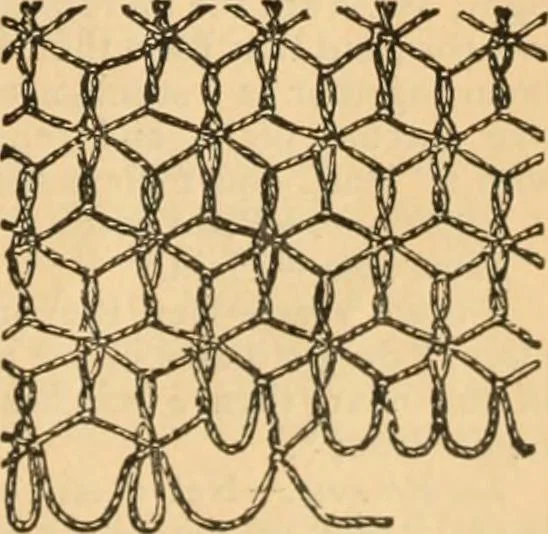 An illustration from Tatting and netting, 1895, leaf 96