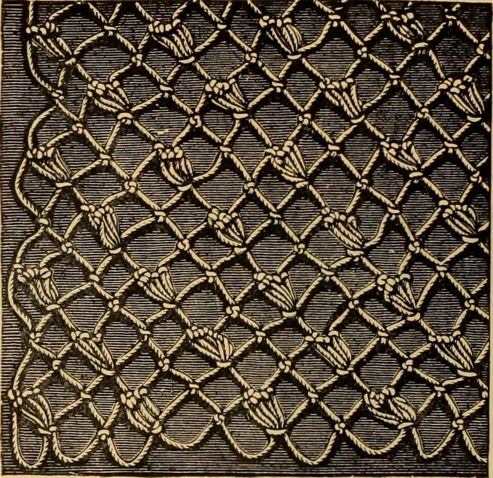 An illustration from Tatting and netting, 1895, leaf 97