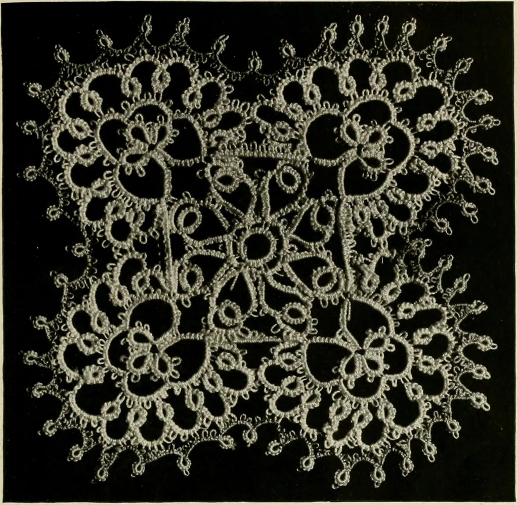 An illustration from T.B.C. instructions and designs for tatting, 1916, leaf 24