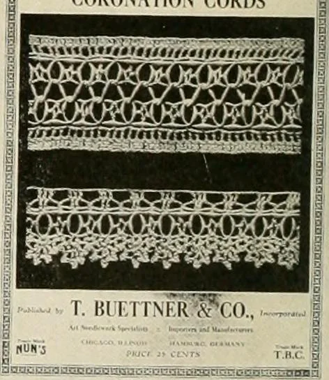An illustration from T.B.C. instructions and designs for tatting, 1916, leaf 41