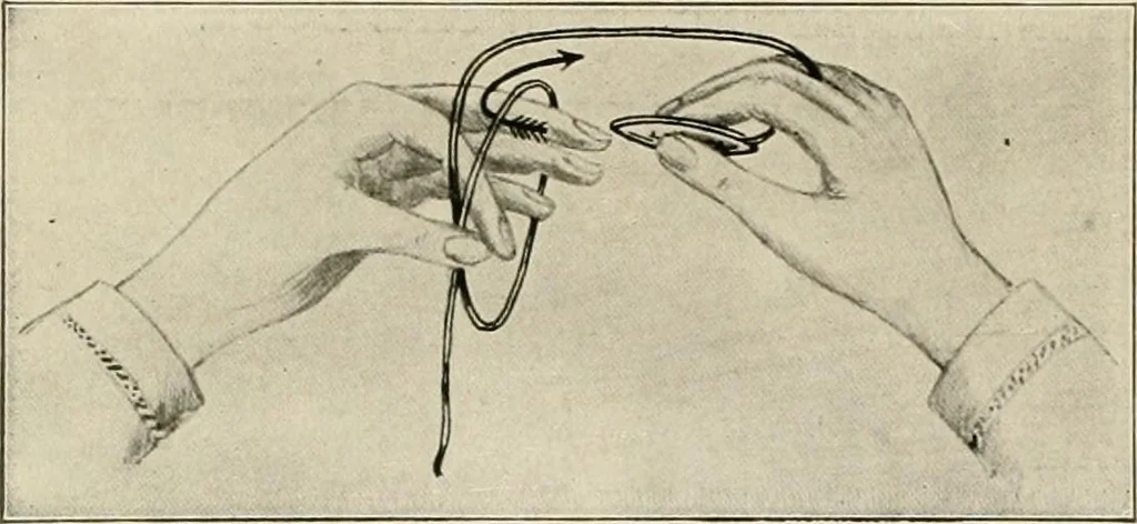 An illustration from T.B.C. instructions and designs for tatting, 1916, leaf 5