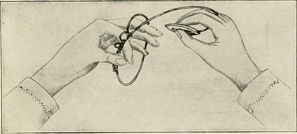 An illustration from T.B.C. instructions and designs for tatting, 1916, leaf 5