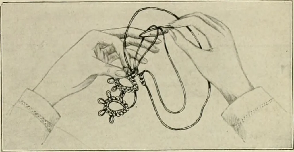 An illustration from T.B.C. instructions and designs for tatting, 1916, leaf 6