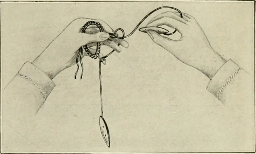 An illustration from T.B.C. instructions and designs for tatting, 1916, leaf 6