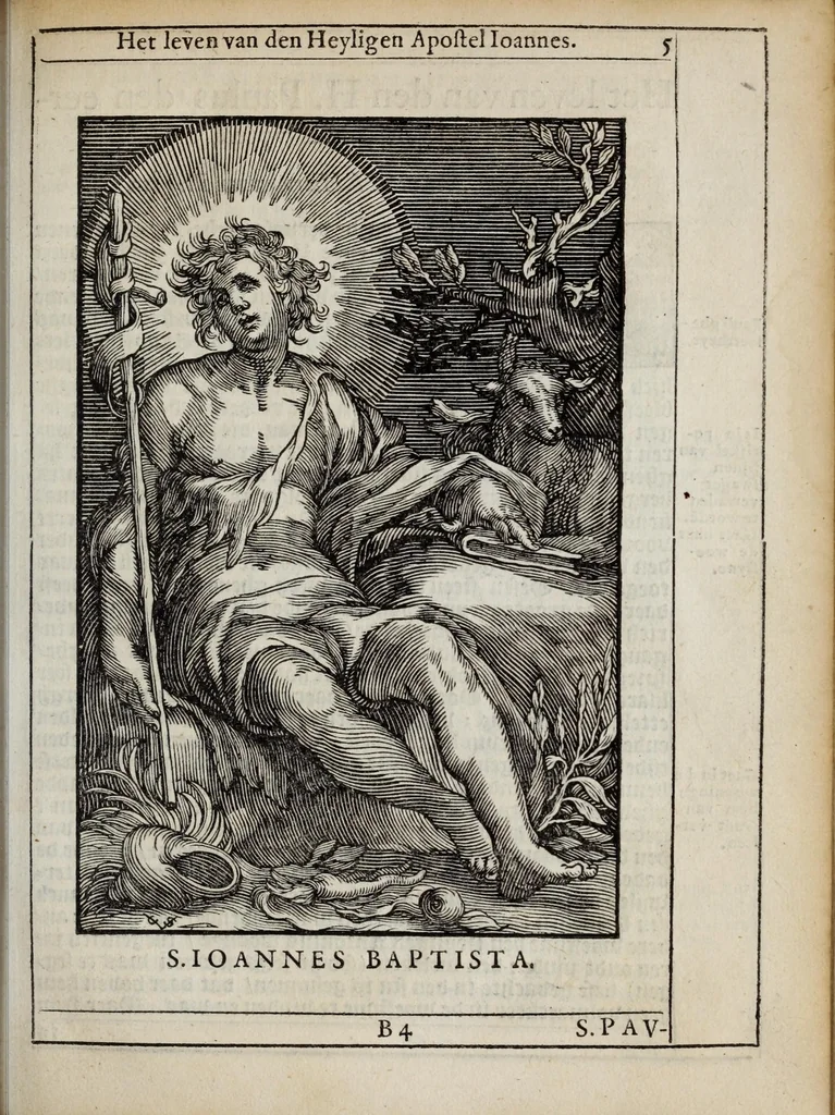 An illustration from 'tBosch der eremyten ende eremitinnen, van Aegypten ende Palestinen, 1644, leaf 21