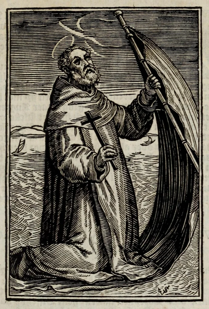 An illustration from 'tBosch der eremyten ende eremitinnen, van Aegypten ende Palestinen, 1644, leaf 235