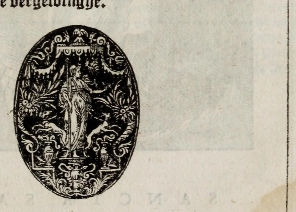 An illustration from 'tBosch der eremyten ende eremitinnen, van Aegypten ende Palestinen, 1644, leaf 343